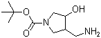tert-Butyl 3-(aminomethyl)-4-hydroxy-1-pyrrolidinecarboxylate molecular structure (CAS 773826-73-6)