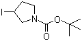 结构式 CAS# 774234-25-2, 1-叔丁氧羰基-3-碘吡咯烷