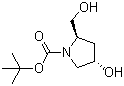 (2R,4S)-4-Hydroxy-2-(hydroxymethyl)-1-pyrrolidinecarboxylic acid tert-butyl ester molecular structure (CAS 77450-03-4)