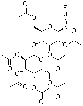 七-O-乙酰基-beta-D-乳糖基异硫氰酸酯分子结构 (CAS 77489-36-2)