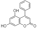 结构式 CAS# 7758-73-8, 5,7-二羟基-4-苯基香豆素