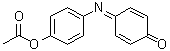 structure of CAS# 7761-80-0, 4-[[4-(Acetyloxy)phenyl]imino]-2,5-cyclohexadien-1-one;Indophenyl acetate; NSC 89187