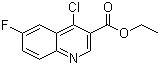 4-氯-6-氟喹啉-3-甲酸乙酯分子结构 (CAS 77779-49-8)