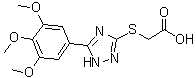 [[5-(3,4,5-Trimethoxyphenyl)-1H-1,2,4-triazol-3-yl]thio]acetic acid molecular structure (CAS 77803-55-5)