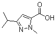 3-Isopropyl-1-methyl-1H-pyrazole-5-carboxylic acid molecular structure (CAS 78208-73-8)