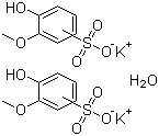 结构式 CAS# 78247-49-1, 愈创木酚磺酸钾