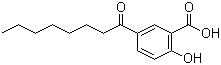 结构式 CAS# 78418-01-6, 5-辛酰水杨酸; 2-羟基-5-(1-氧代辛基)苯甲酸