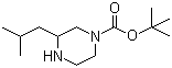 结构式 CAS# 78551-93-6, 3-(2-甲基丙基)-1-哌嗪甲酸叔丁酯
