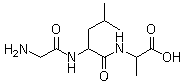 结构式 CAS# 78681-93-3, 甘氨酰亮氨酰丙氨酸
