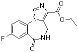 8-Fluoro-5,6-dihydro-6-oxo-4H-imidazo[1,5-a][1,4]benzodiazepine-3-carboxylic acid ethyl ester molecular structure (CAS 79089-72-8)
