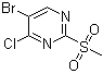 structure of CAS# 79091-24-0, 5-Bromo-4-chloro-2-(methylsulfonyl)pyrimidine;NSC 46963