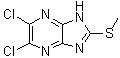 5,6-二氯-2-(甲硫基)-1H-咪唑并[4,5-b]吡嗪分子结构 (CAS 79100-24-6)