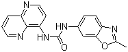 N-(2-Methyl-6-benzoxazolyl)-N'-1,5-naphthyridin-4-ylurea molecular structure (CAS 792173-99-0)