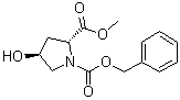 N-苄氧羰基-反式-4-羟基-D-脯氨酸甲酯分子结构 (CAS 79433-95-7)