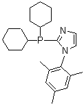 structure of CAS# 794527-14-3, 2-(Dicyclohexylphosphino)-1-mesityl-1H-imidazole;Dicyclohexyl(1-mesityl-1H-imidazol-2-yl)phosphine