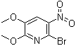 结构式 CAS# 79491-48-8, 2-溴-5,6-二甲氧基-3-硝基吡啶