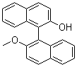 structure of CAS# 79547-82-3, (R)-2-Hydroxy-2'-methoxy-1,1'-binaphthyl;(1R)- 2'-Methoxy-[1,1'-binaphthalen]-2-ol]