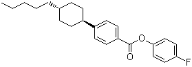 结构式 CAS# 79912-98-4, 4-反式-(4-戊基环己基)苯甲酸对氟苯酚酯