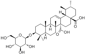 3-O-beta-D-葡糖苷鸡纳酸分子结构 (CAS 79955-41-2)