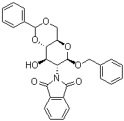 Phenylmethyl 2-deoxy-2-(1,3-dihydro-1,3-dioxo-2H-isoindol-2-yl)-4,6-O-(phenylmethylene)-beta-D-glucopyranoside molecular structure (CAS 80035-33-2)