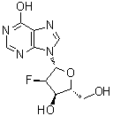 结构式 CAS# 80049-87-2, 2'-脱氧-2'-氟肌苷