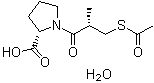 1-[(2S)-3-(Acetylthio)-2-methyl-1-oxopropyl]-L-proline monohydrate molecular structure (CAS 801293-45-8)