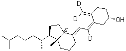 维他命 D3-[6,19,19]-d<sub>3</sub>分子结构 (CAS 80666-48-4)