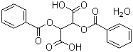 structure of CAS# 80822-15-7, (+)-Dibenzoyl-D-tartaric acid monohydrate;(+)-O,O'-Dibenzoyl-D-tartaric acid monohydrate; 2,3-Di-O-benzoyl-D-tartaric acid hydrate