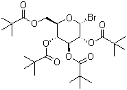 结构式 CAS# 81058-27-7, 2,3,4,6-O-四特戊酰基-alpha-D-溴代吡喃葡萄糖