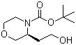 结构式 CAS# 813433-76-0, (3S)-3-(2-羟乙基)-4-吗啉羧酸叔丁酯