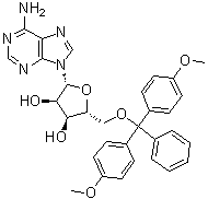 structure of CAS# 81352-25-2, 5'-O-(4,4'-Dimethoxytrityl)adenosine