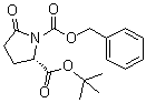 结构式 CAS# 81470-51-1, (2S)-5-氧代-1,2-吡咯烷二甲酸 2-叔丁基 1-苄基酯