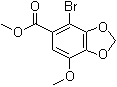 结构式 CAS# 81474-46-6, 4-溴-7-甲氧基-1,3-苯并二恶茂-5-羧酸甲酯