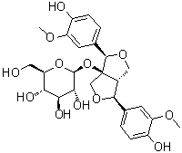 1-Hydroxypinoresinol 1-O-beta-D-glucoside molecular structure (CAS 81495-71-8)