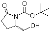 structure of CAS# 81658-25-5, tert-Butyl (2S)-2-(hydroxymethyl)-5-oxopyrrolidine-1-carboxylate