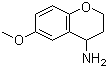 structure of CAS# 81816-60-6, 6-Methoxychroman-4-amine;3,4-Dihydro-6-methoxy-2H-1-benzopyran-4-amine