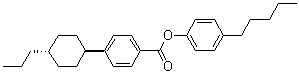 结构式 CAS# 81929-40-0, 4-(反式-4-丙基环己基)苯甲酸 4-戊基苯基酯