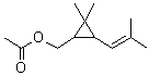 2,2-二甲基-3-(2-甲基-1-丙烯基)环丙烷甲醇乙酸酯分子结构 (CAS 81968-65-2)