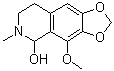5,6,7,8-Tetrahydro-4-methoxy-6-methyl-1,3-dioxolo[4,5-g]isoquinolin-5-ol molecular structure (CAS 82-54-2)