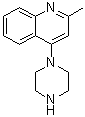 结构式 CAS# 82241-22-3, 1-(2-甲基喹啉-4-基)哌嗪