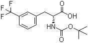 structure of CAS# 82317-82-6, Boc-3-(Trifluoromethyl)-D-phenylalanine;Boc-D-Phe(3-CF3)-OH; Boc-D-Phe(3-trifluoromethyl)-OH; Boc-D-3-Trifluoromethylphe; tert-Butoxycarbonyl-D-3-trifluoromethylphenylalanine