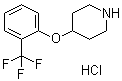结构式 CAS# 823782-74-7, 4-[2-(三氟甲基)苯氧基]哌啶盐酸盐