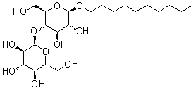 结构式 CAS# 82494-09-5, 1-O-癸基-beta-D-麦芽糖苷