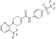 3,6-Dihydro-3'-(trifluoromethyl)-N-[4-[(trifluoromethyl)sulfonyl]phenyl][1(2H),2'-bipyridine]-4-carboxamide molecular structure (CAS 824982-41-4)