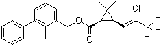 结构式 CAS# 82657-04-3, 氟氯菊酯; 联苯菊酯; 毕芬宁; (1R,S)-顺式-(Z)-2,2-二甲基-3-(2-氯-3,3,3-三氟-1-丙烯基)环丙烷羧酸-2-甲基-3-苯基苄酯
