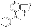 structure of CAS# 82760-84-7, N-Methyl-N-phenyl-9H-purin-6-amine