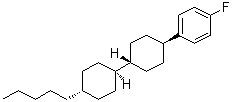 1-Fluoro-4-[(trans,trans)-4'-pentyl[1,1'-bicyclohexyl]-4-yl]benzene molecular structure (CAS 82832-29-9)
