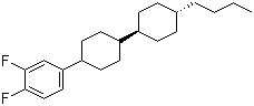 结构式 CAS# 82832-58-4, 反,反-4-(3,4-二氟苯基)-4''-丁基双环己烷