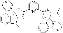 structure of CAS# 828918-24-7, 2,6-Bis[(4R)-4,5-dihydro-4-(1-methylethyl)-5,5-diphenyl-2-oxazolyl]pyridine