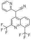 alpha-(2-Pyridinyl)-2,8-bis(trifluoromethyl)-4-quinolineacetonitrile molecular structure (CAS 83012-12-8)